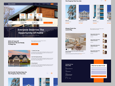 Estate and house best estate estate landing page houae landing page ui uiux ux web landing page