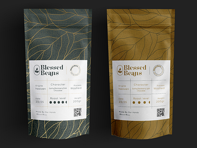 Blessed Beans | logo & Packaging design. adobe illustrator adobe photoshop brand design branding branding design coffee logo creative brand design design freelancer graphic design logo logo design logo inspiration packaging design typography viral