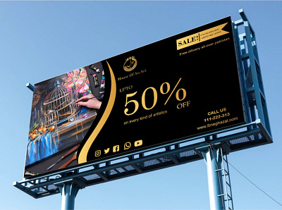 Art Gallery Bill Board 3d bill board design branding graphic design logo