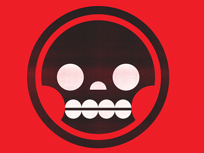 Skull #1 branding design emblem grid illustration logo minimal red simple skull vector