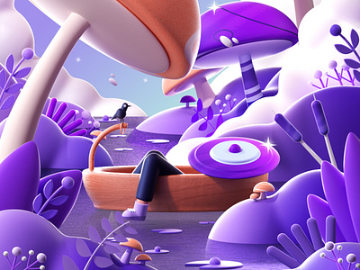Mushroom kingdom 3d 3d illustration character color colorful design fantasy graphic design illustration