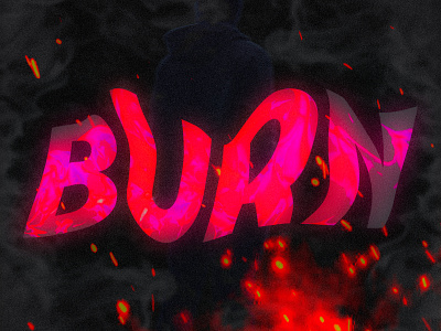 Burn Single Cover graphic design