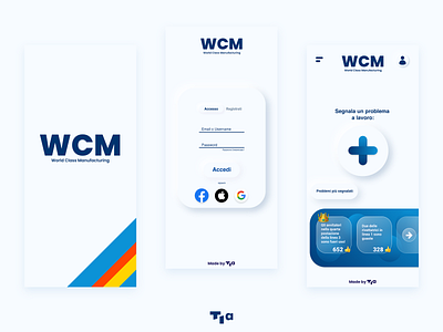 WCM App Design branding graphic design logo ui