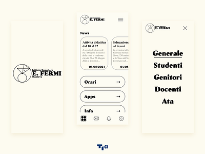 I.S. E. Fermi Mantova App UI Design