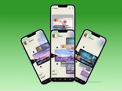 Mobile App My Cards ui