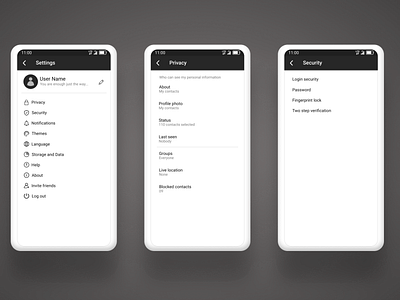 007 : Settings appdesign userinterface design ui