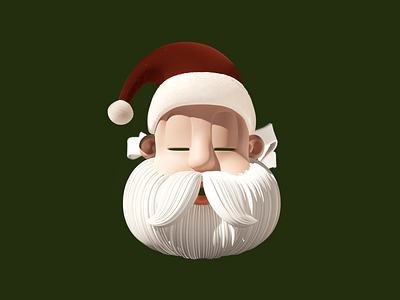 Stylized Santa Claus Mask 3d animation