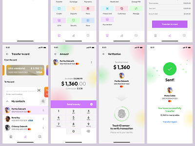 Fintech App Design - Fintech Banking app design bank account bank app banking banking app credit card financial app fintech fintech app krishs design station mobile banking money transfer product design savings transaction app ui user experience design user interface design ux uxui mobile app