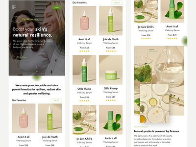 Skincare Product Website Design