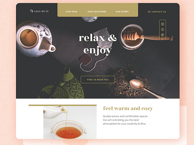 Casa de té design ui web web design website