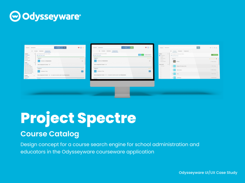 Project Spectre for Odysseyware Online Education design illustration ui