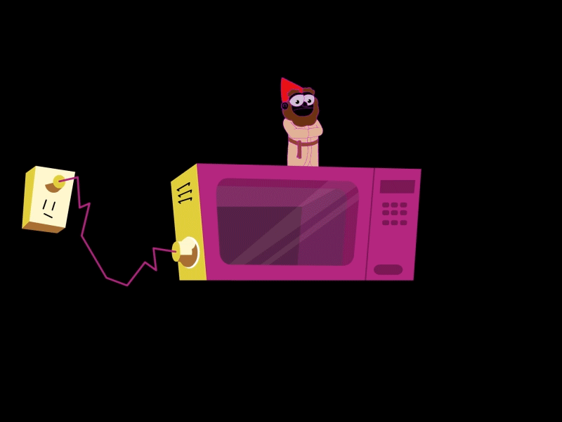 Theres a Gnome in the Microwave by Evan Hart on Dribbble
