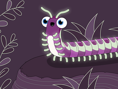 Glowing Millipede