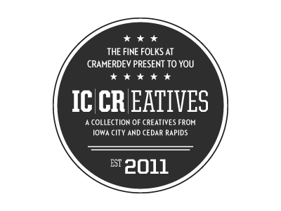 ICCReatives cedar rapids iowa city neutraface round united vintage