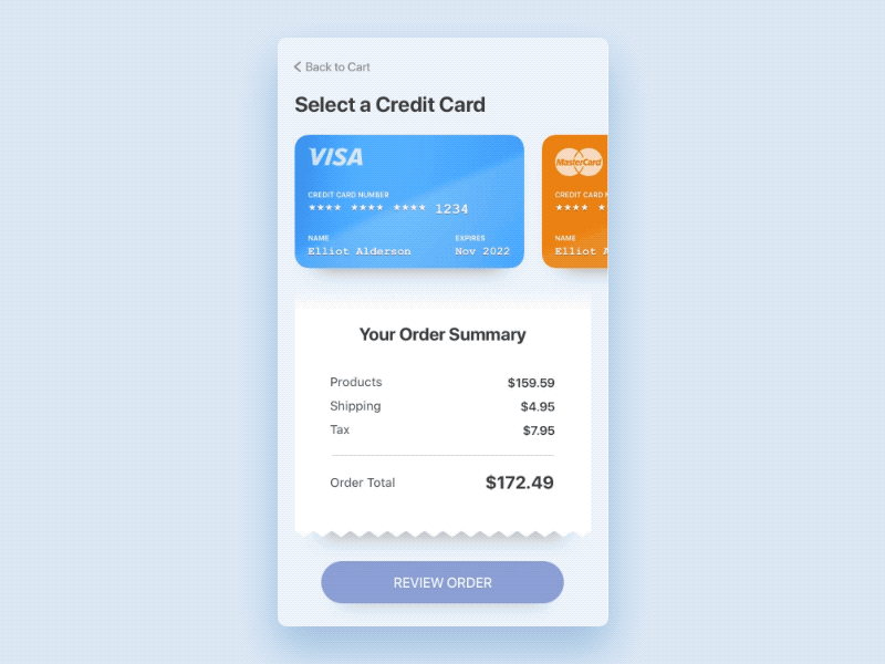 Credit Card Checkout animation app checkout credit card dailyui interactive principle sign up ui