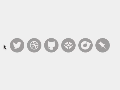 Social Icons Animation