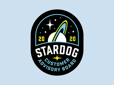 Stardog Patch badge branding dog lockup logo patch saturn space space logo star stardog stars