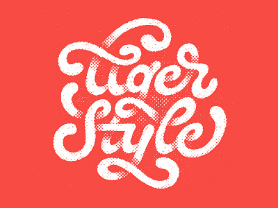 Tiger Style halftone script swash texture tiger typography wutang