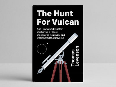 The Hunt for Vulcan astronomy book book cover book jacket einstein fountain pen print space telescope type typography vulcan