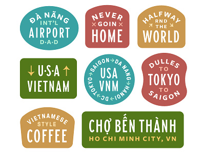 Vietnam asia badge badges coffee hanoi patch saigon stickers travel usa vietnam
