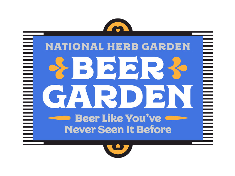National Arboretum Beer Garden lockup type typography garden washington dc heart regina signage arboretum usa beer garden beer