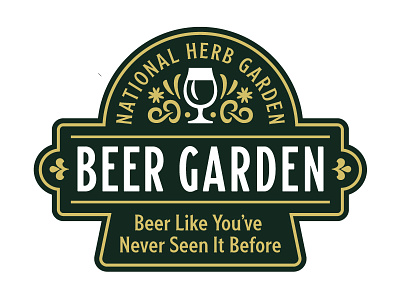 Beer Garden Badge badge beer beer branding beer garden hops lock up logo nature patch typogaphy washington dc