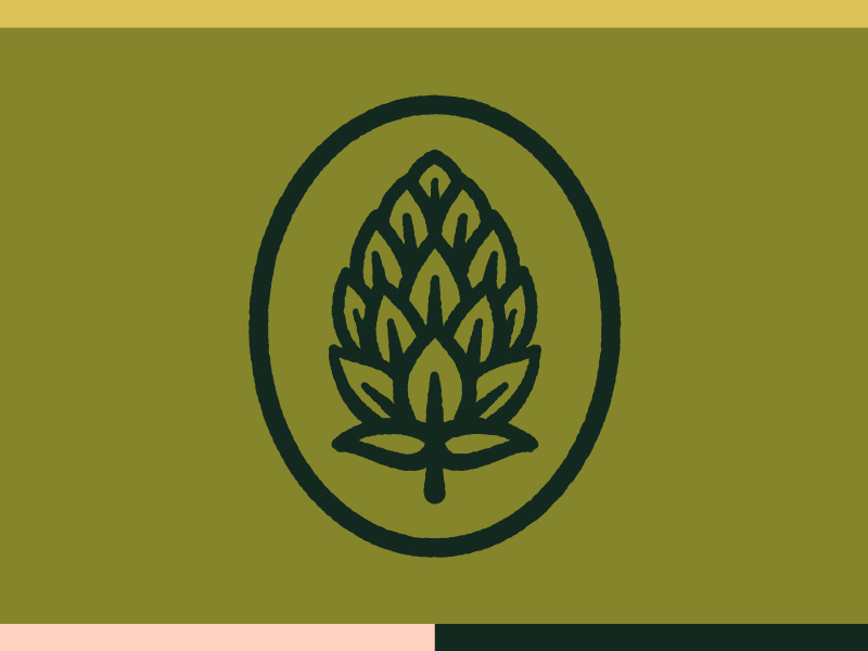 Hop Icon and Color food and beverage drink color texture nature logo beer branding nature icon washington dc beer garden beer hop