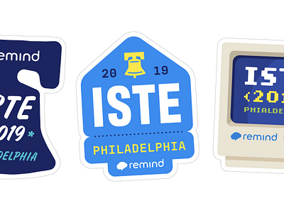 ISTE Sticker education iste liberty bell philadelphia san francisco sticker sticker design tech tech logo type typography
