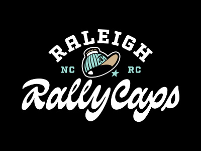 Raleigh Rally Caps baseball capitol dome hat logo lettering logo logotype nc north carolina raleigh rally cap sports sports logo typography