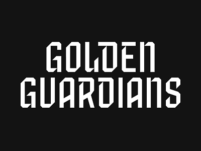 Golden Guardians bay area blackletter branding gold golden guardians jersey logo san francisco shield sword type typography