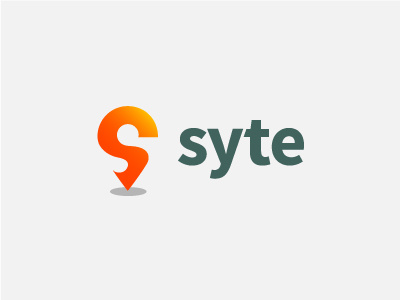 Syte app branding gradient location logo marker sight site startup