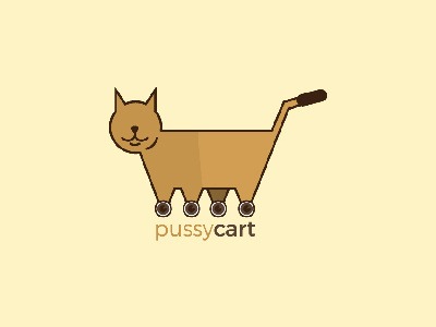 Pussy Cart cart cat logo
