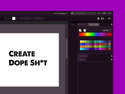 Illustrator Workspace adobe dope illustrator interface lagos nigeria purple ui