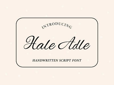 Hale Adle Regular Font bundles design font new typography