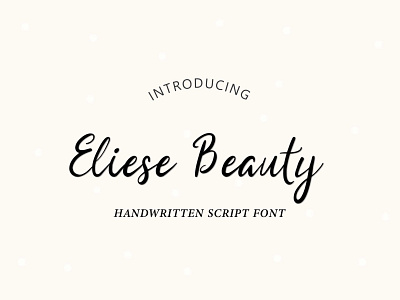 Eliese Beauty - Handwritten Script Font bundles design font new typography