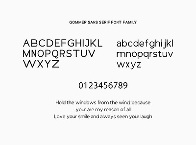 Gommer Font design font new typography