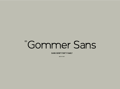 Gommer Sans Font design font new typography