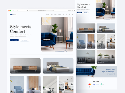 Landing Page for a Furniture Company #DailyUi desktop e commerce figma furniture website landing page uidesign website