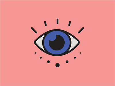 Hello! debut design eye icon illustration mystic vector