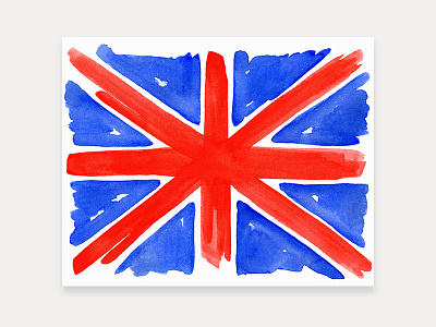 Union Jack Art Print art print england flag giclee london painting uk union jack watercolor