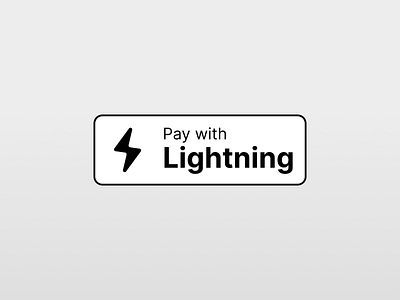 Pay with Lightning / Bitcoin Badge (Black/White) - Free Download