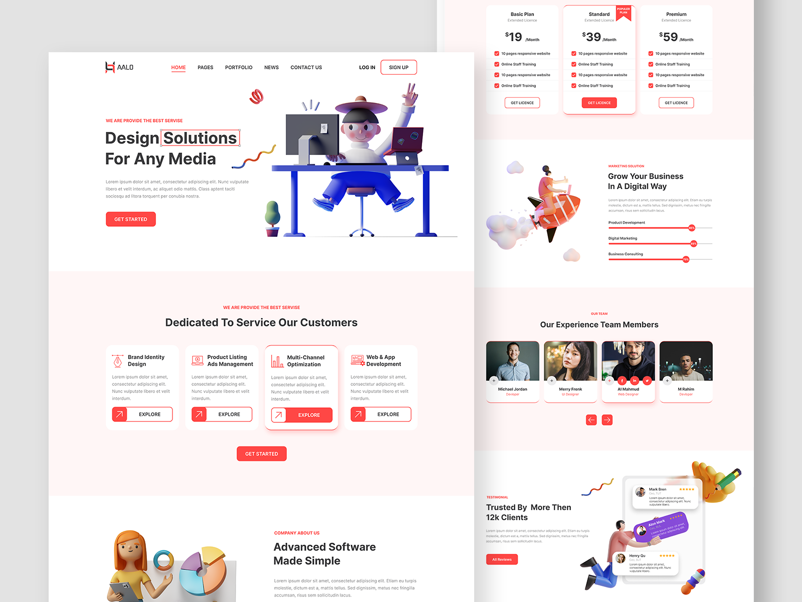 Agency Landing Page Design by Riyad Biswas on Dribbble