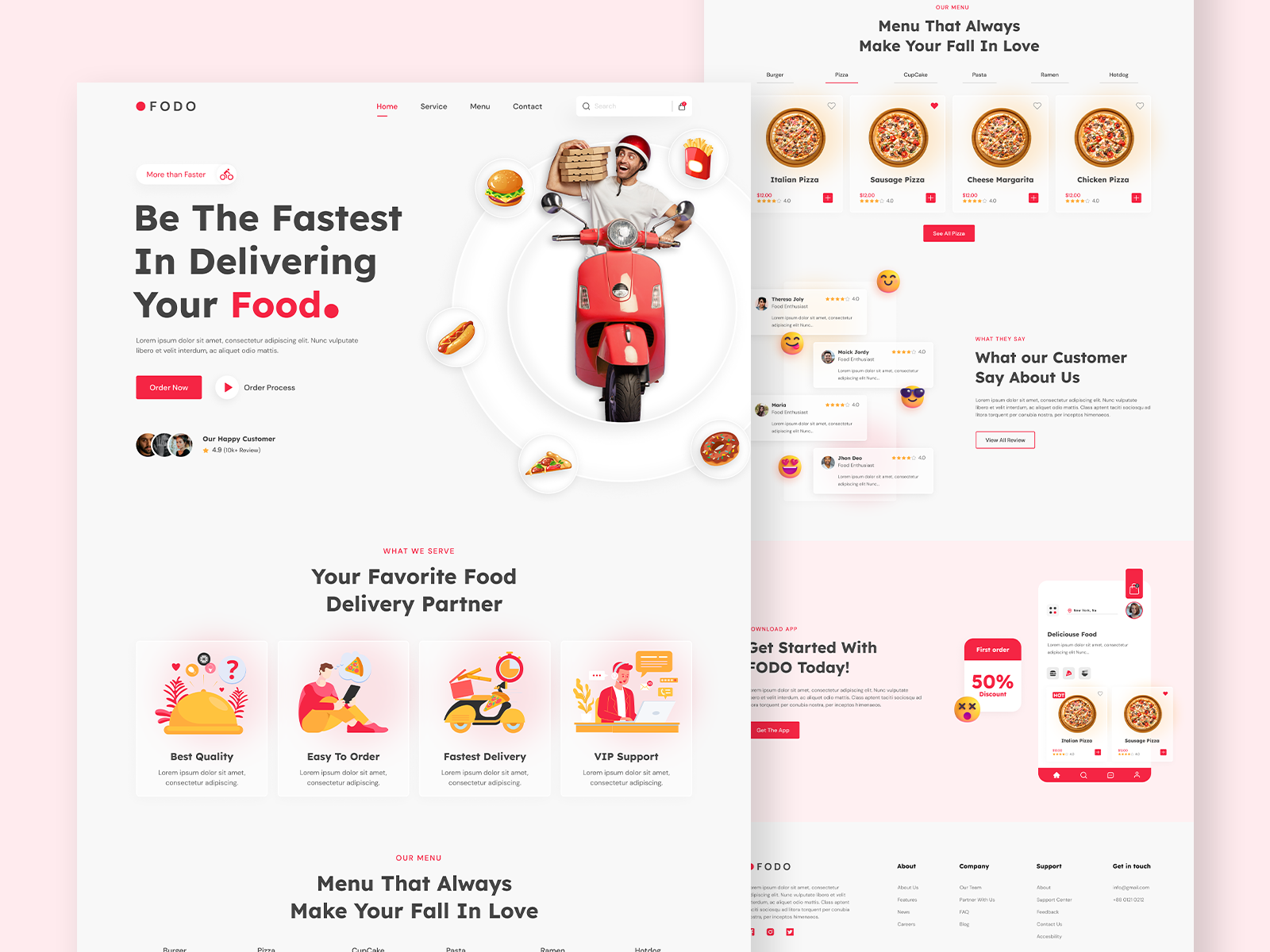 Food Delivery Landing Page by Riyad Biswas on Dribbble