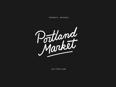 portland market branding handlettering identity lettering logo