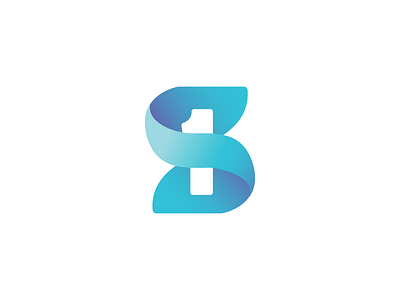 S1 Logo blue brand corporate gradient identity logo monogram purple tech