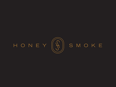 Honey & Smoke brand logo monogram neutral restaurant