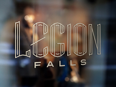 Legion Falls - Apartment Logo apartment brand branding foil gold logo luxury typography window