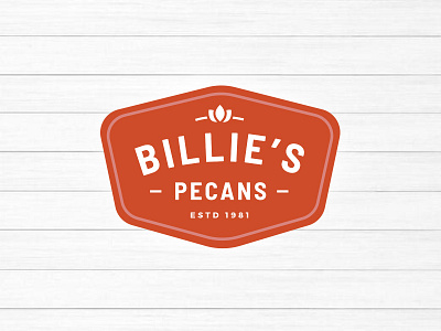 Billie's Pecans brand branding food logo mississippi nuts pecan red south southern