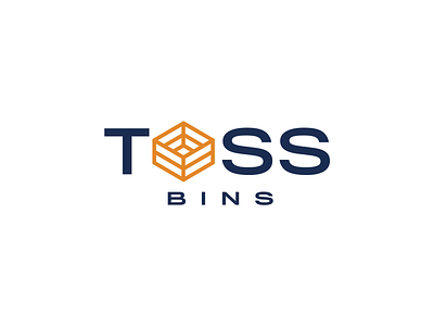 Toss Bins box brand branding dumpster garbage logo toss waste management