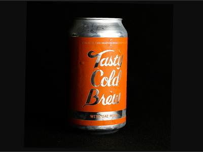 Tasty Cold Brew - Can Design beverage branding can can design coffee brand coffee roaster coffee shop label packaging typography
